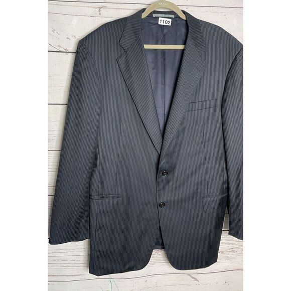 Hickey Freeman Loro Piana Tasmanian Super 130's Wool Blazer Jacket Coat 44R Gray - Picture 10 of 14